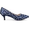 imageAllegra K Womens Pointed Toe Polka Dots Kitten Heels PumpsRoyal Blue