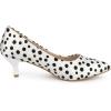 imageAllegra K Womens Pointed Toe Polka Dots Kitten Heels PumpsWhite