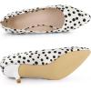 imageAllegra K Womens Pointed Toe Polka Dots Kitten Heels PumpsWhite