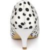imageAllegra K Womens Pointed Toe Polka Dots Kitten Heels PumpsWhite