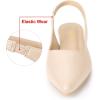 imageAllegra K Womens Pointed Toe Pumps Slingback Flat PumpsBeige