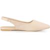 imageAllegra K Womens Pointed Toe Pumps Slingback Flat PumpsBeige