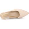 imageAllegra K Womens Pointed Toe Pumps Slingback Flat PumpsBeige