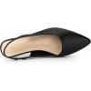 imageAllegra K Womens Pointed Toe Pumps Slingback Flat PumpsBlack