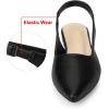 imageAllegra K Womens Pointed Toe Pumps Slingback Flat PumpsBlack