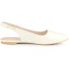 imageAllegra K Womens Pointed Toe Pumps Slingback Flat PumpsCream