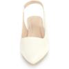 imageAllegra K Womens Pointed Toe Pumps Slingback Flat PumpsCream
