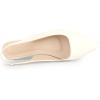 imageAllegra K Womens Pointed Toe Pumps Slingback Flat PumpsCream