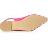 imageAllegra K Womens Pointed Toe Pumps Slingback Flat PumpsHot Pink