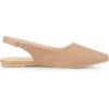 imageAllegra K Womens Pointed Toe Pumps Slingback Flat PumpsNude