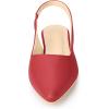 imageAllegra K Womens Pointed Toe Pumps Slingback Flat PumpsRed