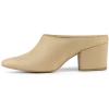 imageAllegra K Womens Pointed Toe Slip on Block Heel Slide MulesBeige