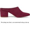 imageAllegra K Womens Pointed Toe Slip on Block Heel Slide MulesBurgundy