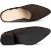 imageAllegra K Womens Pointed Toe Slip on Block Heel Slide MulesCoffee