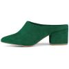 imageAllegra K Womens Pointed Toe Slip on Block Heel Slide MulesGreen