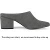 imageAllegra K Womens Pointed Toe Slip on Block Heel Slide MulesGrey