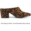imageAllegra K Womens Pointed Toe Slip on Block Heel Slide MulesLeopard