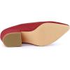 imageAllegra K Womens Pointed Toe Slip on Block Heel Slide MulesRed