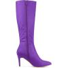imageAllegra K Womens Pointed Toe Stiletto Heels Knee High BootPurple