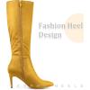 imageAllegra K Womens Pointed Toe Stiletto Heels Knee High BootYellow