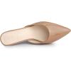 imageAllegra K Womens Pointed Toe Stiletto Heels Slide MulesNude