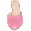 imageAllegra K Womens Pointed Toe Stiletto Heels Slide MulesPink