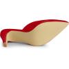 imageAllegra K Womens Pointed Toe Stiletto Heels Slide MulesRed