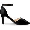 imageAllegra K Womens Pointed Toe Stiletto High Heel Pumps Ankle Strap Wedding Bridal Evening Party Dress ShoesBlack