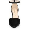 imageAllegra K Womens Pointed Toe Stiletto High Heel Pumps Ankle Strap Wedding Bridal Evening Party Dress ShoesBlack