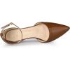 imageAllegra K Womens Pointed Toe Stiletto High Heel Pumps Ankle Strap Wedding Bridal Evening Party Dress ShoesBrown