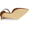 imageAllegra K Womens Pointed Toe Stiletto High Heel Pumps Ankle Strap Wedding Bridal Evening Party Dress ShoesBrown