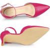 imageAllegra K Womens Pointed Toe Stiletto High Heel Pumps Ankle Strap Wedding Bridal Evening Party Dress ShoesHot Pink