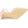 imageAllegra K Womens Pointed Toe Stiletto High Heel Pumps Ankle Strap Wedding Bridal Evening Party Dress ShoesPink