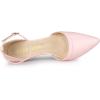 imageAllegra K Womens Pointed Toe Stiletto High Heel Pumps Ankle Strap Wedding Bridal Evening Party Dress ShoesPink