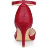 imageAllegra K Womens Pointed Toe Stiletto High Heel Pumps Ankle Strap Wedding Bridal Evening Party Dress ShoesRed