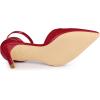 imageAllegra K Womens Pointed Toe Stiletto High Heel Pumps Ankle Strap Wedding Bridal Evening Party Dress ShoesRed
