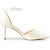imageAllegra K Womens Pointed Toe Stiletto High Heel Pumps Ankle Strap Wedding Bridal Evening Party Dress ShoesWhite