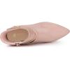 imageAllegra K Womens Pointy Toe Buckle Cross Straps Stiletto Heel Ankle BootsDust Pink