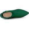 imageAllegra K Womens Pointy Toe Buckle Cross Straps Stiletto Heel Ankle BootsEmerald Green