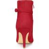 imageAllegra K Womens Pointy Toe Buckle Cross Straps Stiletto Heel Ankle BootsRed