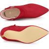 imageAllegra K Womens Pointy Toe Buckle Cross Straps Stiletto Heel Ankle BootsRed