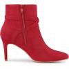 imageAllegra K Womens Pointy Toe Buckle Cross Straps Stiletto Heel Ankle BootsRed