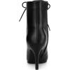 imageAllegra K Womens Pointy Toe Lace Up Stiletto Heel Ankle BootsBlack