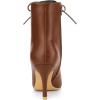 imageAllegra K Womens Pointy Toe Lace Up Stiletto Heel Ankle BootsBrown
