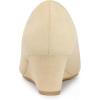 imageAllegra K Womens Pointy Toe Slip On Wedges Heels PumpsBeige