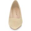 imageAllegra K Womens Pointy Toe Slip On Wedges Heels PumpsBeige