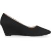 imageAllegra K Womens Pointy Toe Slip On Wedges Heels PumpsBlack