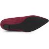 imageAllegra K Womens Pointy Toe Slip On Wedges Heels PumpsBurgundy