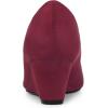 imageAllegra K Womens Pointy Toe Slip On Wedges Heels PumpsBurgundy