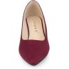 imageAllegra K Womens Pointy Toe Slip On Wedges Heels PumpsBurgundy